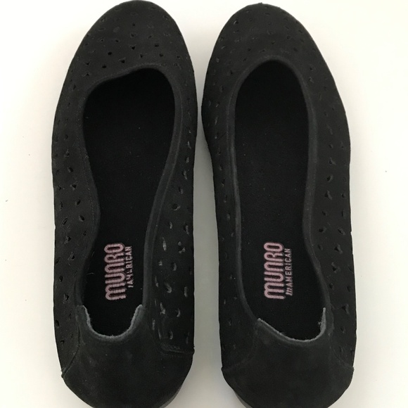 MUNRO Aubrey Ballet Flat Suede Comfort Loafer Black Women’s Size 13 - Picture 6 of 16